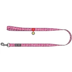 Collar Waudog Nylon - Повідець нейлоновий з малюнком "Смайли на рожевому" для собак М (2х122 см) (Різнокольоровий): ціни та характеристики
