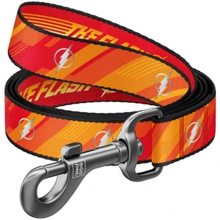 Collar Waudog Nylon - Повідець нейлоновий світловідбивний з малюнком "Флеш Лого" для собак M (2х122 см)