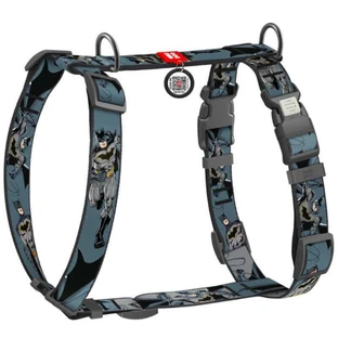 Collar Waudog Nylon - Шлей анатомический H-образный с рисунком "Тень Бэтмена" и QR-паспортом для собак S (1,5х30-45х35-45 см)