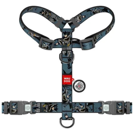 Collar Waudog Nylon - Шлея анатомічна H-подібна з малюнком "Тінь Бетмена" і QR-паспортом для собак S (1,5х30-45х35-45 см): ціни та характеристики