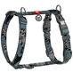 Collar Waudog Nylon - Шлея анатомічна H-подібна з малюнком "Тінь Бетмена" і QR-паспортом для собак М (2х38-60х45-60 см)