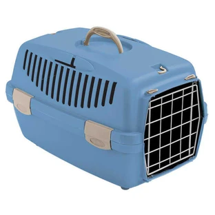 Stefanplast Gulliver 1 with metal door Переноска для животных весом до 5 кг с металлической дверью, 48х32х31 см (Голубой)