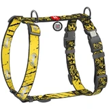Collar Waudog Nylon - Шлея анатомічна світловідбивна з малюнком "Бетмен Ескіз" і QR-паспортом для собак L (2,5х51-85х60-85 см)