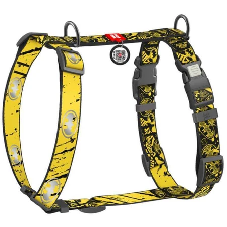 Collar Waudog Nylon - Шлея анатомічна світловідбивна з малюнком "Бетмен Ескіз" і QR-паспортом для собак L (2,5х51-85х60-85 см): ціни та характеристики