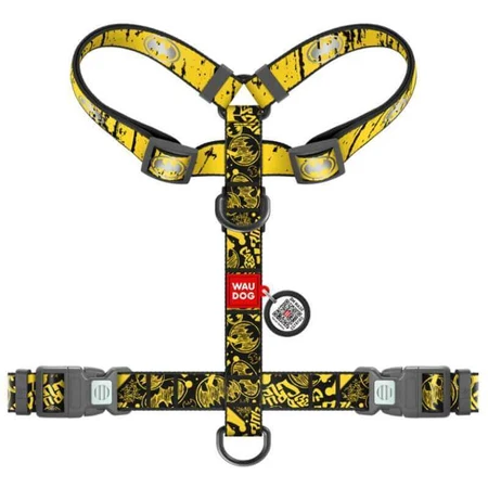 Collar Waudog Nylon - Шлея анатомічна світловідбивна з малюнком "Бетмен Ескіз" і QR-паспортом для собак L (2,5х51-85х60-85 см): ціни та характеристики