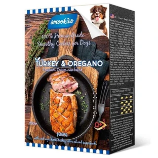 SmookiesTurkey & Oregano Печенье с индейкой и орегано для собак, 200 г