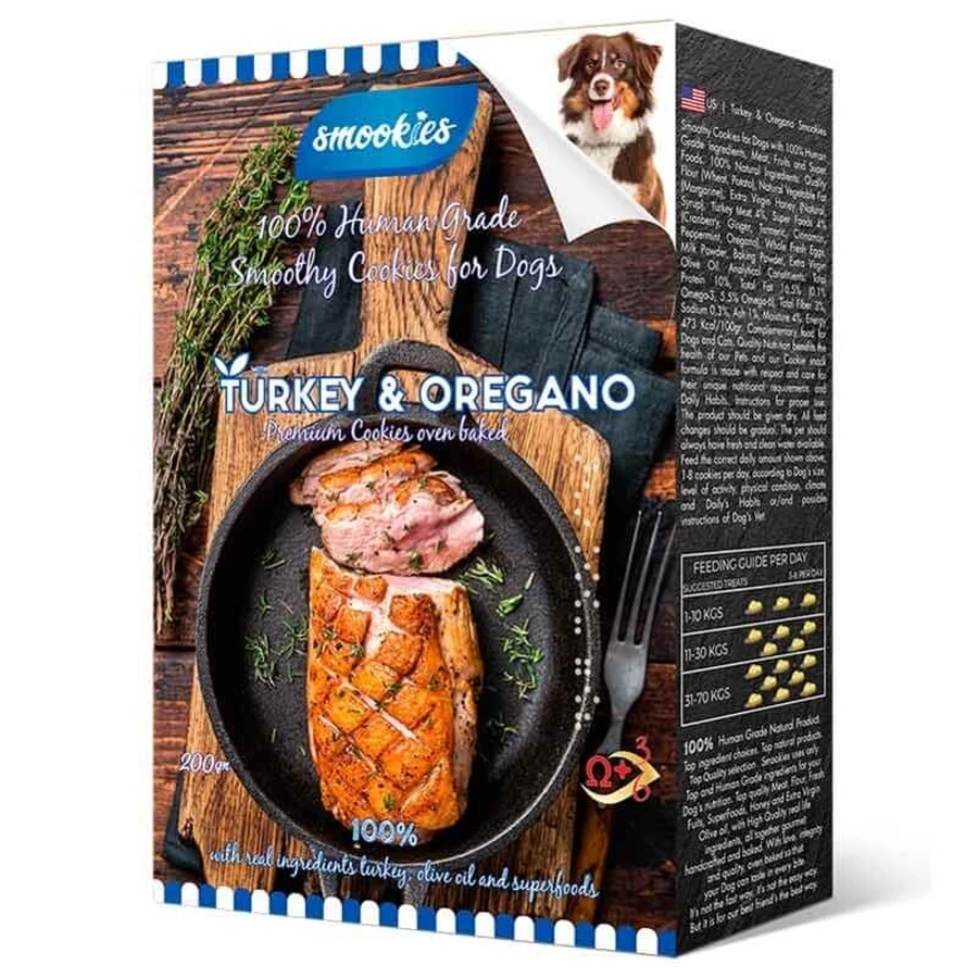 SmookiesTurkey & Oregano Печенье с индейкой и орегано для собак, 200 г: цены и характеристики