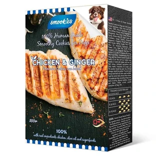 Smookies Chicken & Ginger Печенье с курицей и имбирем для собак, 200 г