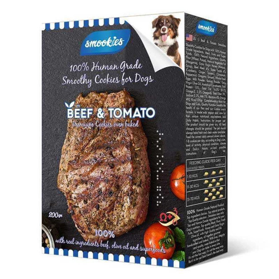 Smookies Beef & Tomato Печенье с говядиной и томатами для собак, 200 г: цены и характеристики