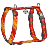 Collar Waudog Nylon - Шлей анатомический светоотражающий с рисунком "Флэш Лого" и QR-паспортом для собак L (2,5х51-85х60-85 см)