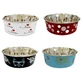 Croci Roxy Assorted Colors - Миска из нержавеющей стали и пластика с нескользким основанием для собак и кошек 450 мл (Цвета в ассортименте)