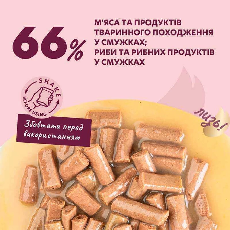 Delickcious Cream Soup with Salmon & Cheese Полнорационный консервированный корм Полоски с лососем и сыром в крем-супе для взрослых кошек 85 г: цены и характеристики