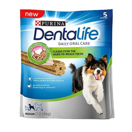 DentaLife (ДентаЛайф) Medium – Ласощі з м'ясом для підтримки здоров'я ротової порожнини у собак середніх порід 115 г: ціни та характеристики