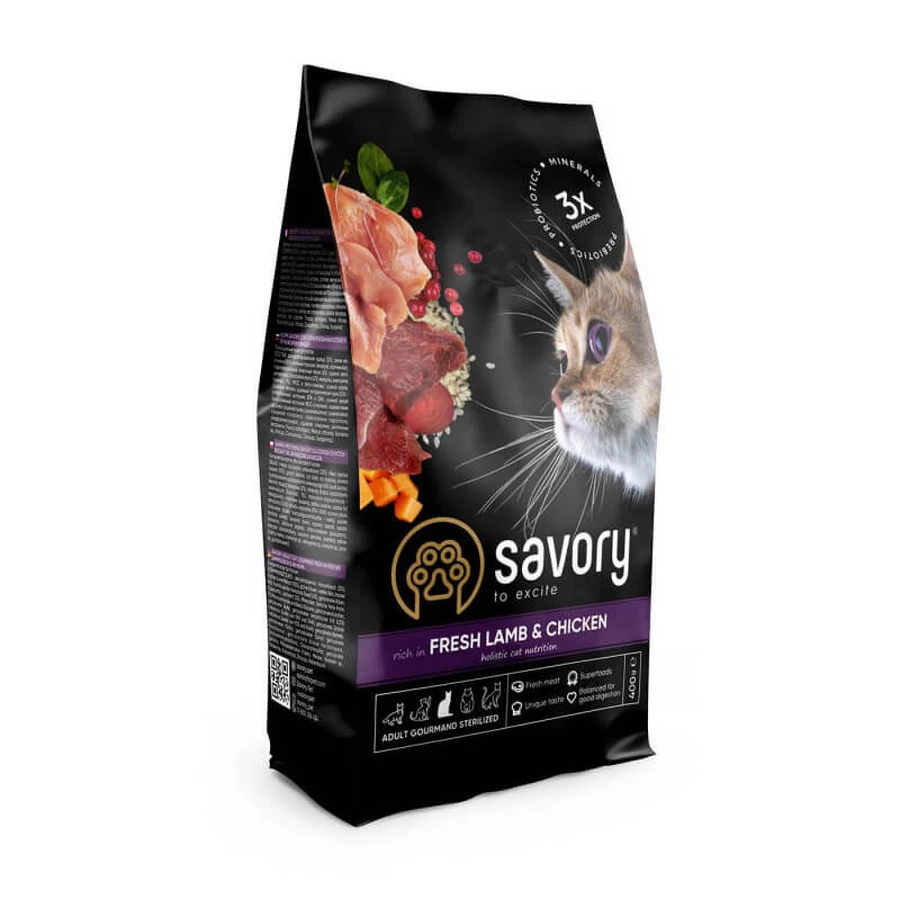 Savory Fresh Lamb & Сhicken Сухой корм с мясом ягненка и курицы для кастрированных кошек, 400 г: цены и характеристики
