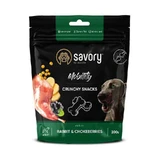 Savory Crunchy Snacks Mobility Rabbit & Blackberry Хрустящие лакомства с кролем и черноплодной рябиной для здоровья костей и суставов собак, 200 г