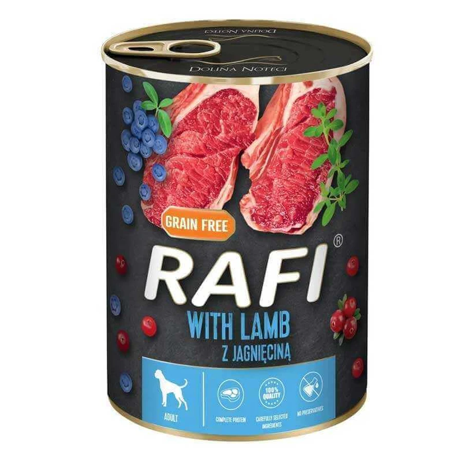 Dolina Noteci RAFI Dog with Lamb - Консервированный корм с ягненком, голубиной и клюквой для взрослых собак 400 г: цены и характеристики