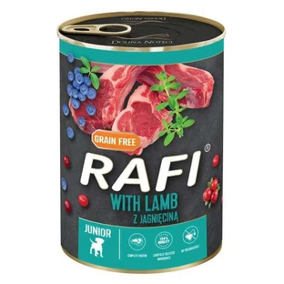 Dolina Noteci RAFI Junior Dog with Lamb - Консервированный корм с ягненком, голубиной и клюквой для щенков и молодых собак (паштет) 400 г
