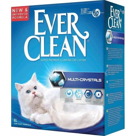 Ever Clean (Эвер Клин) Multi Crystals - Наполнитель, образующий комки "Мультикристаллы" с добавлением силикагелевых кристаллов 6 л.: цены и характеристики