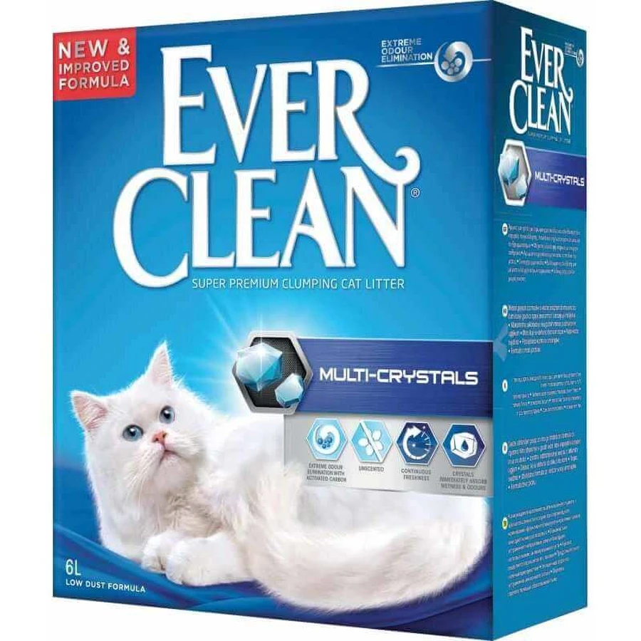 Ever Clean (Эвер Клин) Multi Crystals - Наполнитель, образующий комки "Мультикристаллы" с добавлением силикагелевых кристаллов 6 л.: цены и характеристики