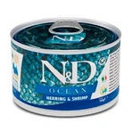 Farmina (Фарміна) N&D Ocean Herring & Shrimp Adult Mini – Беззерновий консервований корм з оселедцем, тріскою, тунцем і креветкою для дорослих собак дрібних порід 140 г: ціни та характеристики