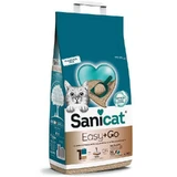 Sanicat Easy&Go Бентонитовый ультракомкирующий наполнитель без запаха для кошачьего туалета, 4.2 кг