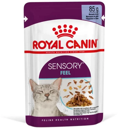 Royal Canin Sensory Feel in Jelly Влажный корм с мясом для взрослых кошек, стимулирующий осязательные рецепторы полости рта (кусочки в желе), 85 г, 3+1 шт.: цены и характеристики