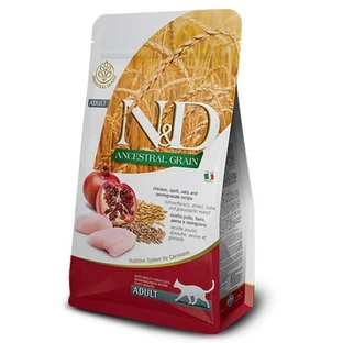 Farmina N&D Low Grain Cat Chicken & Pomegranate Adult – Низкозерновой сухой корм с курицей и гранатом, для взрослых кошек 1,5 кг