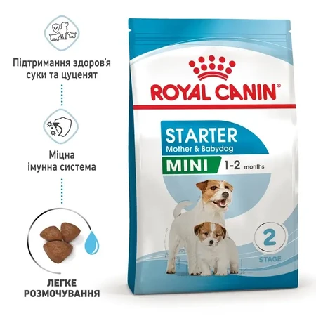 Royal Canin Mini Starter Mother Babydog Сухий корм для щенят до 2-х місяців, 8 кг: ціни та характеристики