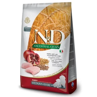 Farmina N&D Low Grain Chicken & Pomegranate Puppy Medium & Maxi – Низькозерновий сухий корм з куркою та гранатом для цуценят середніх і великих порід 2,5 кг