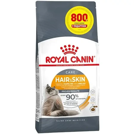 Royal Canin Hair & Skin Care Сухий корм з куркою для кішок з проблемною шерстю, 3,2 кг + 800 г: ціни та характеристики