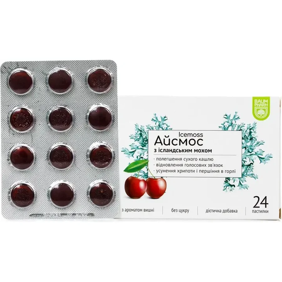 Айсмос Baum Pharm с вишней пастилки №24 (12х2): цены и характеристики
