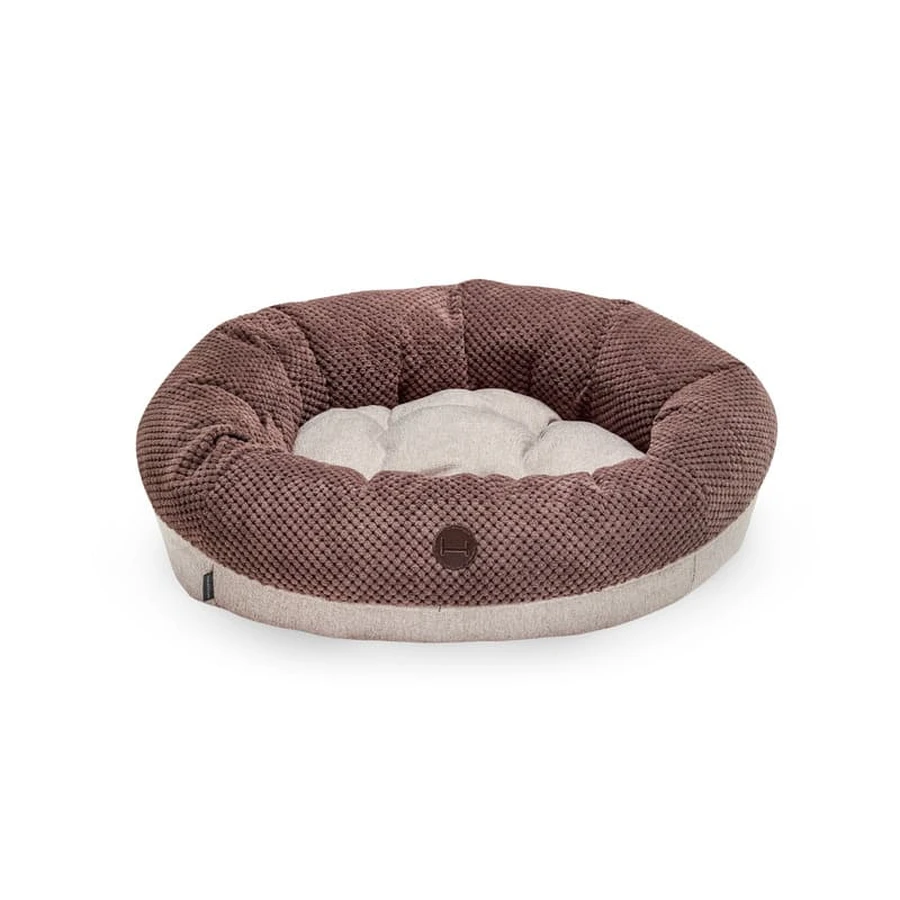 Harley & Cho (Харлі енд Чо) Bagel - Овальний лежак для собак і котів 60х50 см (Коричневий): ціни та характеристики