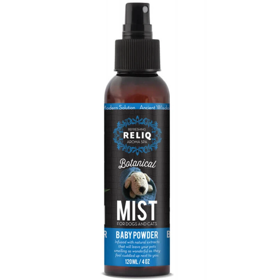 Reliq Botanical Mist-Baby Powder Спрей- одеколон з ароматом дитячої присипки для догляду та зволоження шерстi собак, 120 мл: ціни та характеристики