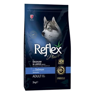 Reflex Plus Adult Dog Medium & Large Breeds Salmon Сухий корм з лососем для середніх та великих порід собак, 3 кг