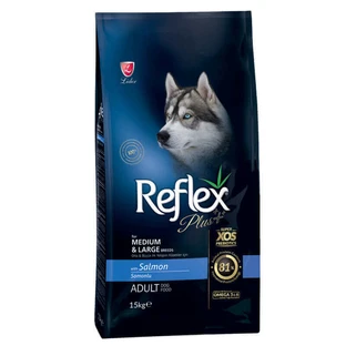 Reflex Plus Adult Dog Medium & Large Breeds Salmon Сухий корм з лососем для середніх та великих порід собак, 15 кг