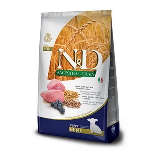 Farmina N&D Low Grain Dog Lamb&Blueberry Puppy Mini - Низкозерновой сухой корм с ягненком и черникой для щенков мелких пород 800 г
