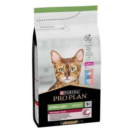 Purina Pro Plan Sterilised Adult Cod & Trout Сухой корм с треской и форелью для стерилизованных взрослых кошек, 1,5 кг: цены и характеристики