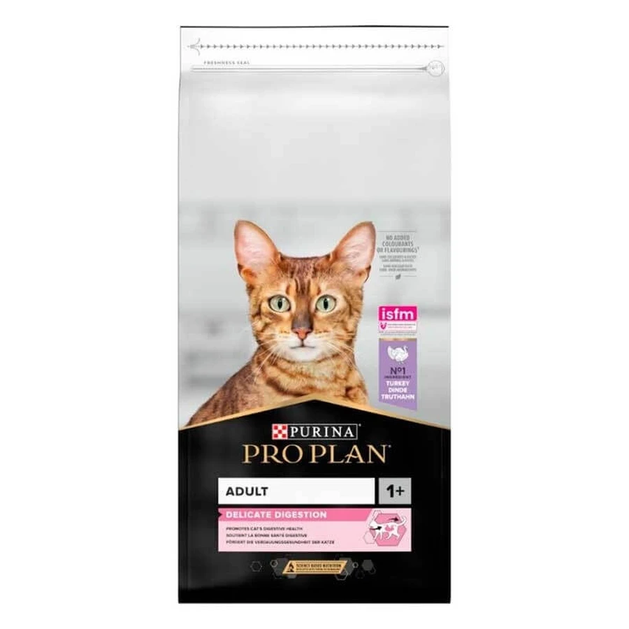 Purina Pro Plan Delicate Digestion Adult Turkey Сухой корм с индейкой для взрослых кошек с чувствительным пищеварением, 14 кг: цены и характеристики