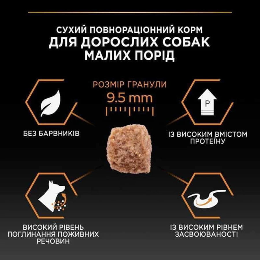 Purina Pro Plan Adult Small & Mini Chicken Сухий корм для дорослих собак дрібних порід з куркою, 3 кг: ціни та характеристики