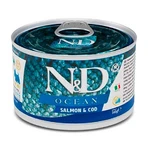Farmina N&D Ocean Salmon & Cod Adult Mini – Беззерновой консервированный корм с лососем и треской для взрослых собак мелких пород 140 г : цены и характеристики