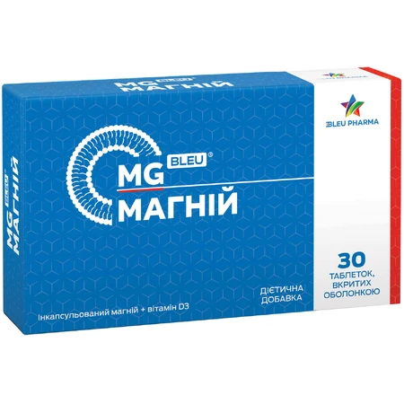 МАГНИЙ/MG BLEU таблетки, покрытые оболочкой, №30: цены и характеристики