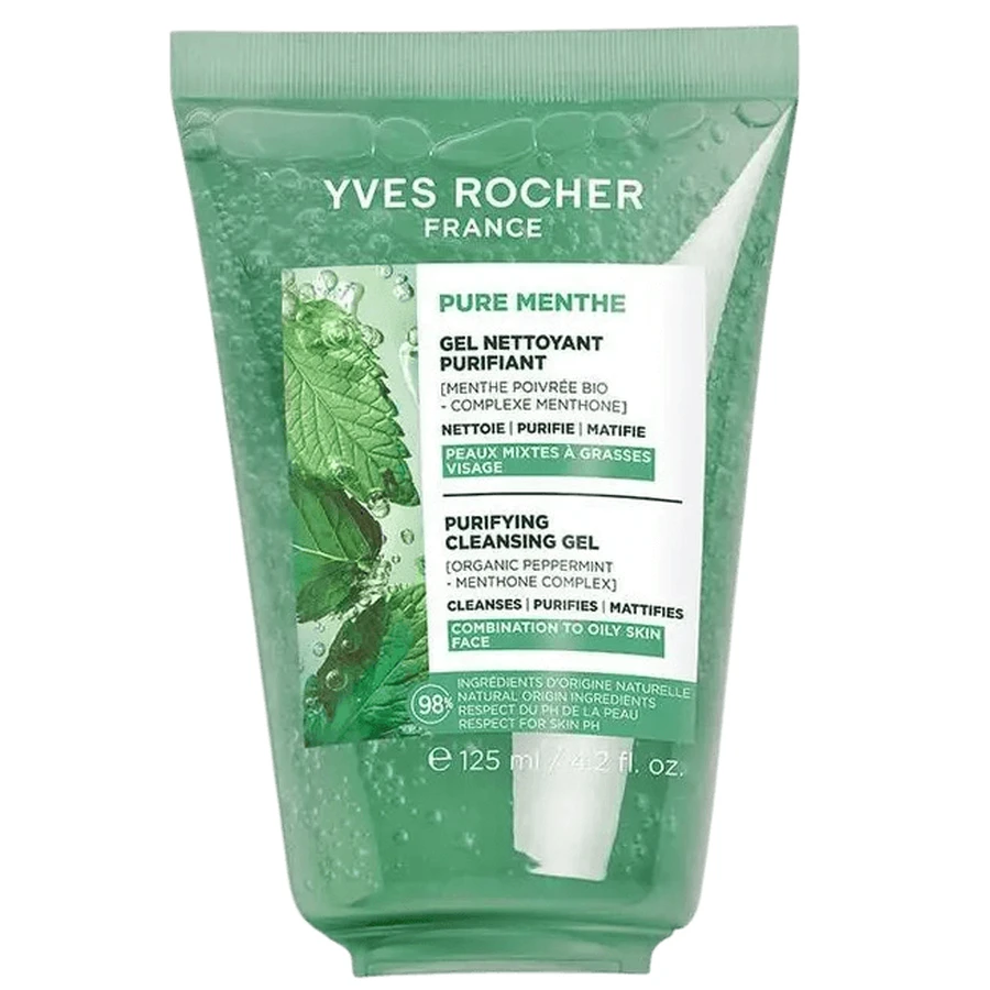 Гель для вмивання Yves Rocher Pure Menthe (Пюр Мент), освіжний, 125 мл: ціни та характеристики
