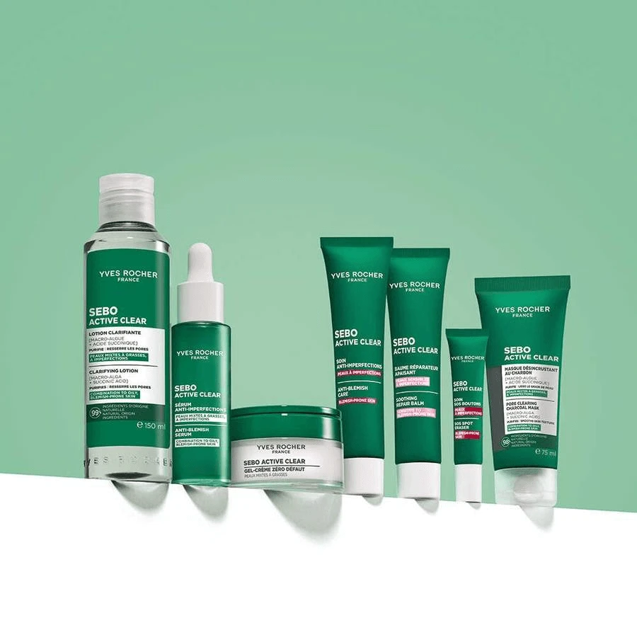Гель-крем Yves Rocher Sébo Active Clear (Себо Актив Клиар) себорегуляция и очищение комбинированной и жирной кожи, 50 мл: цены и характеристики