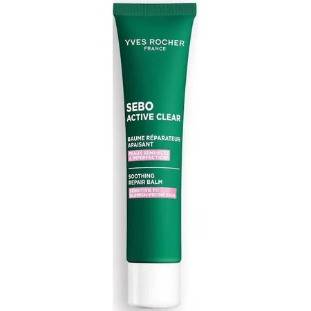 Бальзам Yves Rocher Sébo Active Clear (Себо Актив Кліар), заспокійливий, для чутливої та проблемної шкіри, 40 мл: ціни та характеристики