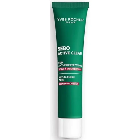 Крем для обличчя Yves Rocher Sébo Active Clear (Себо Актив Кліар) себорегуляція та очищення, зволожувальний, 40 мл: ціни та характеристики