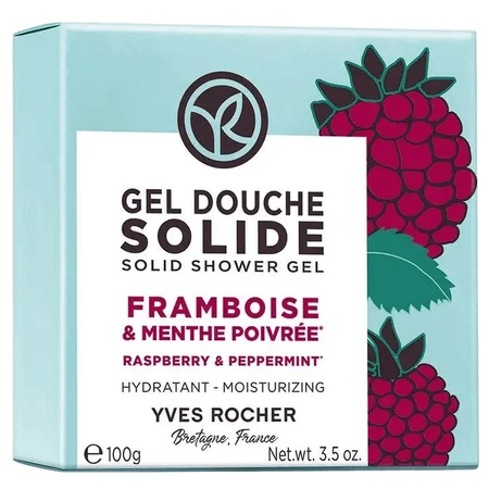 Твердый гель для душа Yves Rocher Малина-Мята, 100 г: цены и характеристики