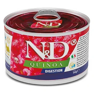 Farmina N&D Quinoa Digestion, Lamb & Fennel Adult Mini - Беззерновой консервированный корм с ягненком, киноа и фенхелем для улучшения пищеварения у взрослых собак мелких пород 140 г
