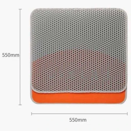 PETKIT Litter Clean Pad Двухслойный коврик для кошачьих туалетов, 55х55 см (Серый/Оранжевый): цены и характеристики