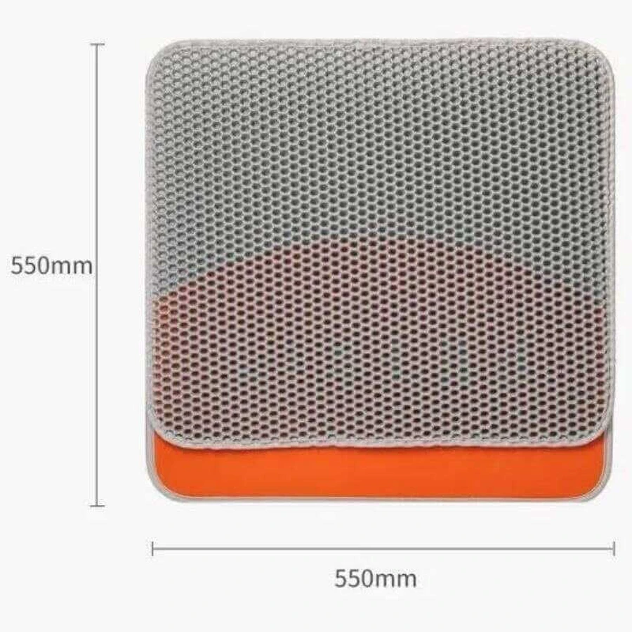 PETKIT Litter Clean Pad Двухслойный коврик для кошачьих туалетов, 55х55 см (Серый/Оранжевый): цены и характеристики