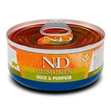 Farmina N&D Grain Free Pumpkin Duck Adult Cat - Беззерновий консервований корм з качкою та гарбузом для котів 70 г